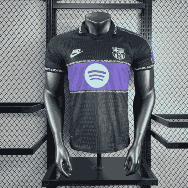 Barcelona 2025-26 Black Purple Band Special Edition Jersey Player Version