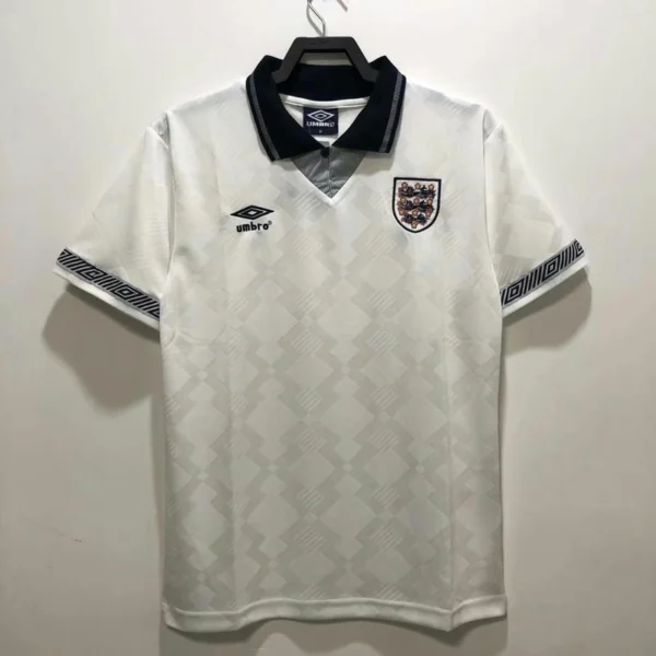 England 1990-91 White Away Retro Jersey (No Badge)