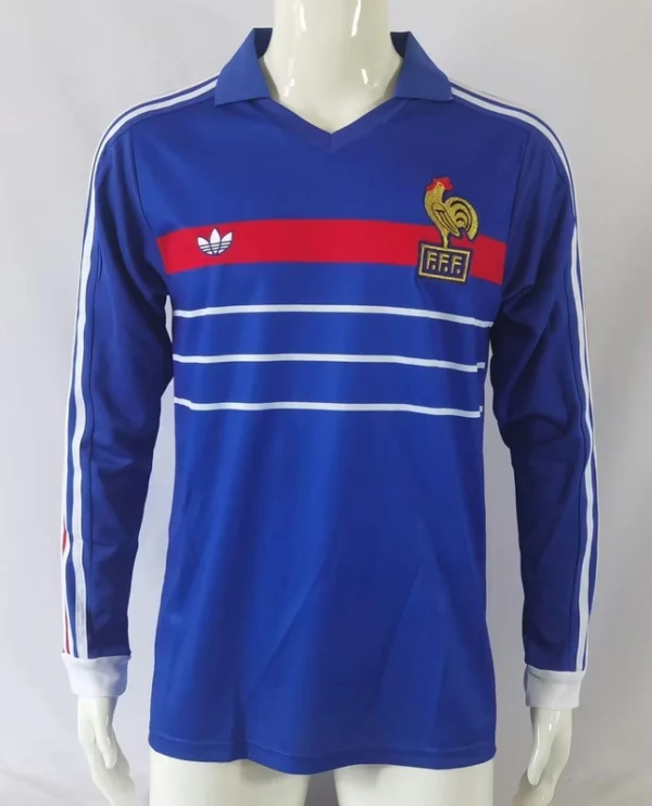 France 1982-84 Home Retro Long Sleeve Jersey