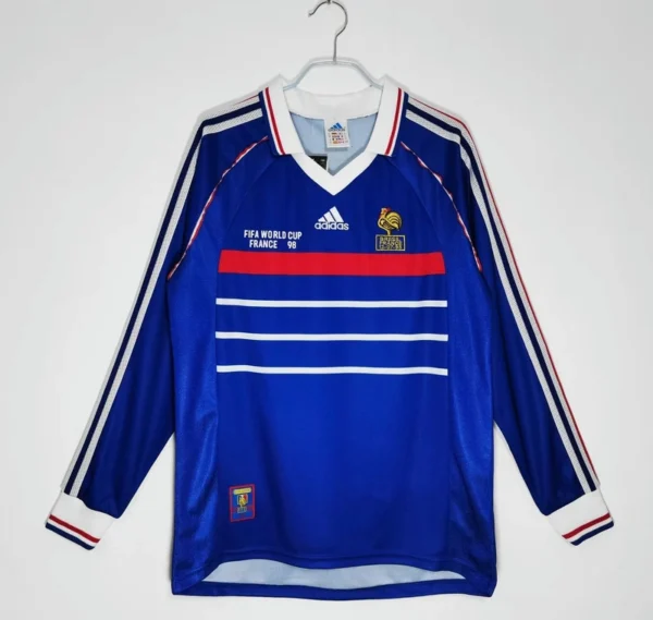 France 1998-99 Home Retro Long Sleeve Jersey
