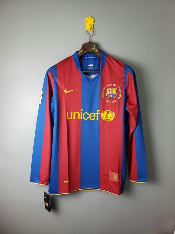 Barcelona 2007-08 Home Retro Long Sleeve Jersey