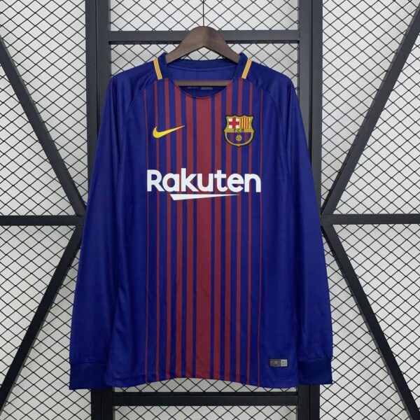 Barcelona 2017-18 Home Retro Long Sleeve Jersey