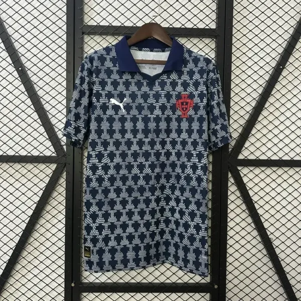 Portugal 2025-26 Navy Pattern Training Jersey