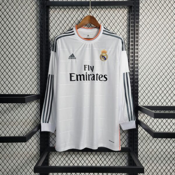Real Madrid 2013-14 Home Retro Long Sleeve Jersey