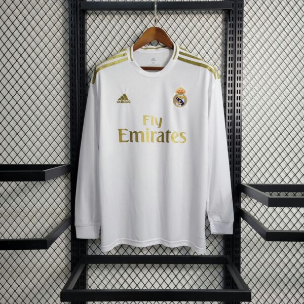 Real Madrid 2019-20 Home Retro Long Sleeve Jersey