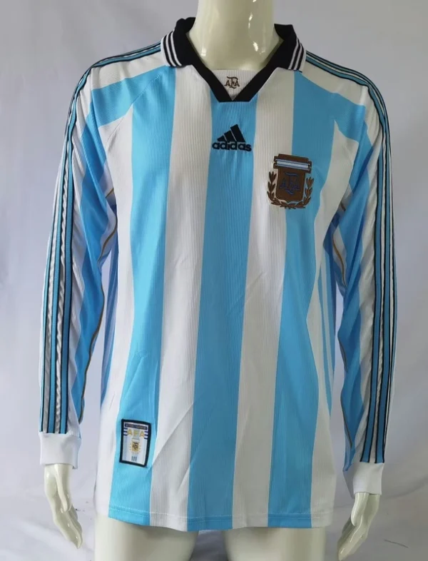 Argentina 1998-99 Home Retro Long Sleeve Jersey