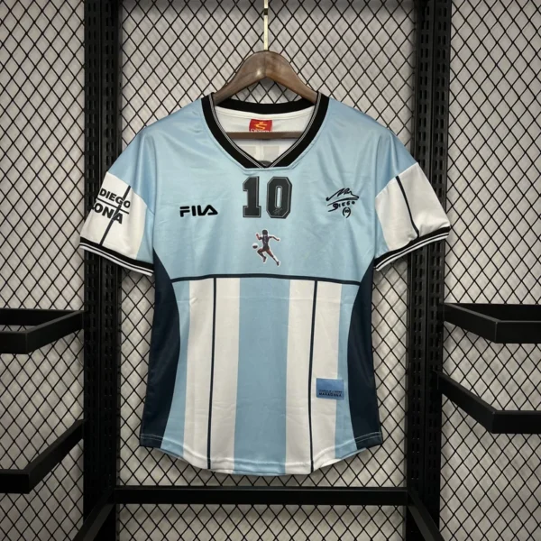 Argentina 2001-02 Diego Maradona Testimonial Retro Jersey