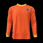 Brazil 1998-99 Orange Goalkeeper Retro Long Sleeve Jersey