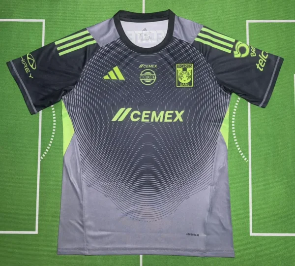 Mexico 2025-26 Grey Green Wave Pre-Match Jersey