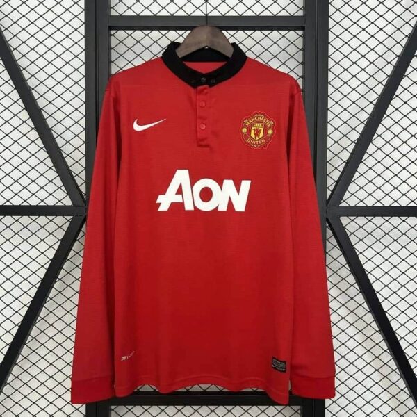 Manchester United 2013-14 Home Retro Long Sleeve Jersey
