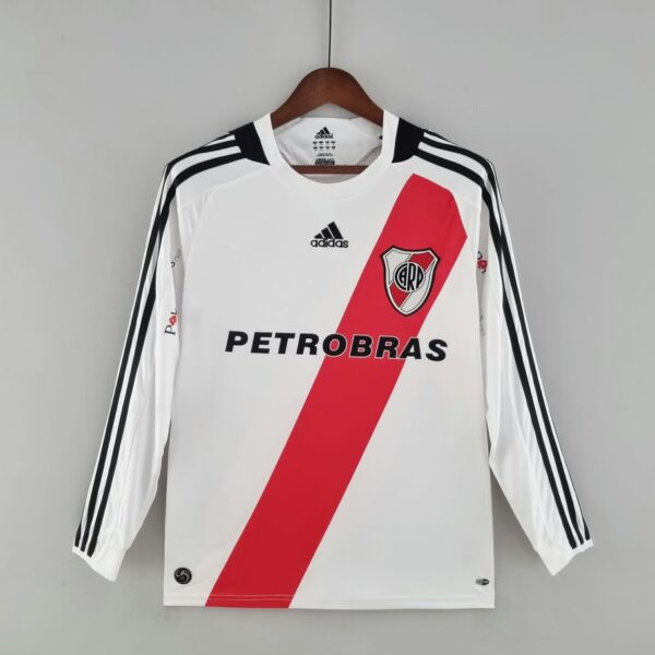 River Plate 2009-10Home Retro Long Sleeve Jersey