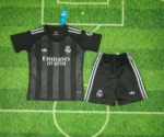 Real Madrid 2025-26 Black Goalkeeper Kids Kit - Image 2