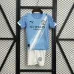 Manchester City 2025-26 Home Kids Kit