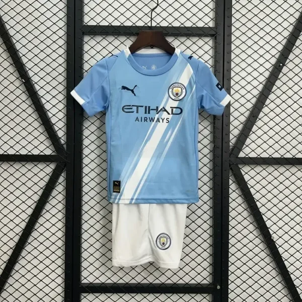 Manchester City 2025-26 Home Kids Kit
