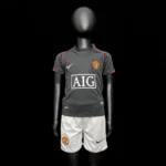 Manchester United 2007-08 Away Champions League Kids Kit