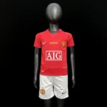 Manchester United 2007-08 Home Champions League Kids Kit