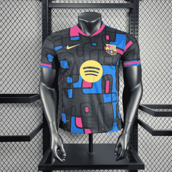 Barcelona 2025-26 Black Color Block Special Edition Jersey Player Version