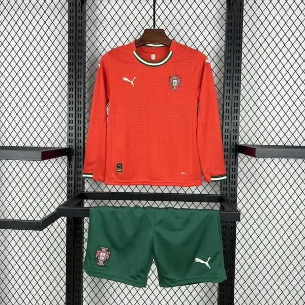 Portugal 2025-26 Home Long Sleeve Kids Kit