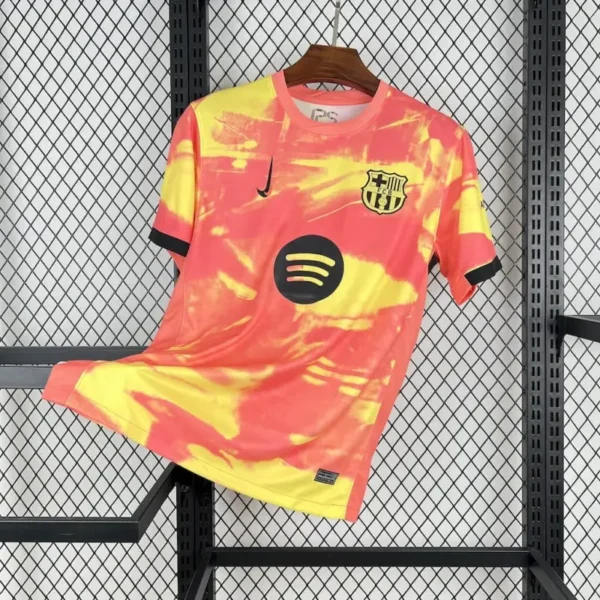 Barcelona 2025-26 Pink Yellow Pre-Match Training Jersey