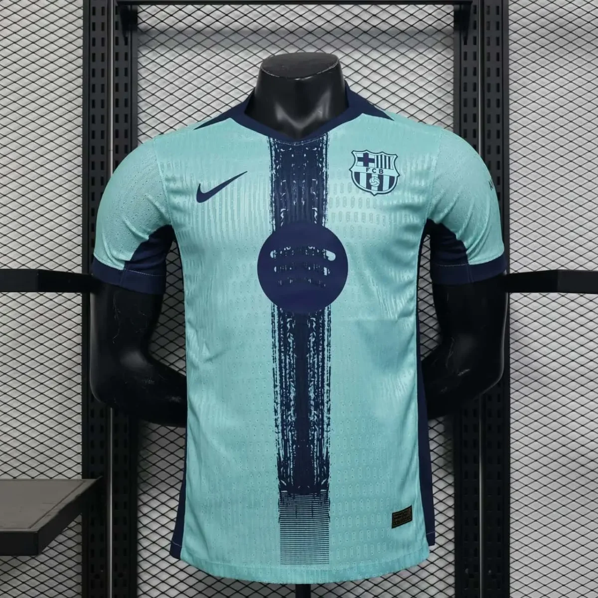 Barcelona 2025-26 Aqua Blue Stripe Special Edition Jersey Player Version - Image 1