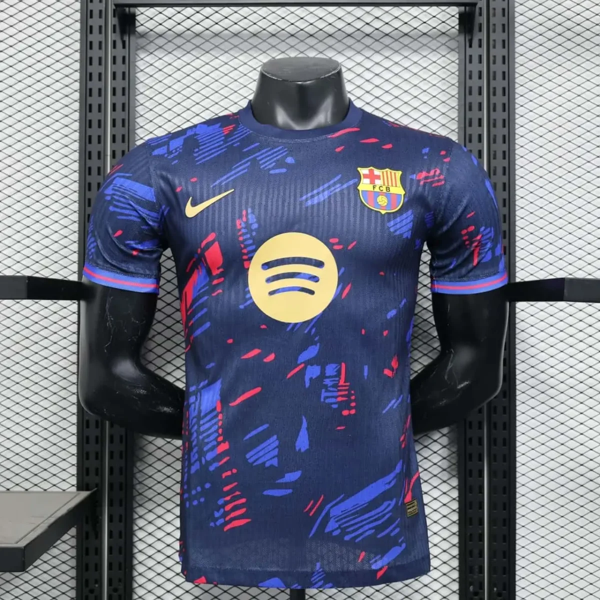Barcelona 2025-26 Blue Red Brushstroke Special Edition Jersey Player Version - Image 1