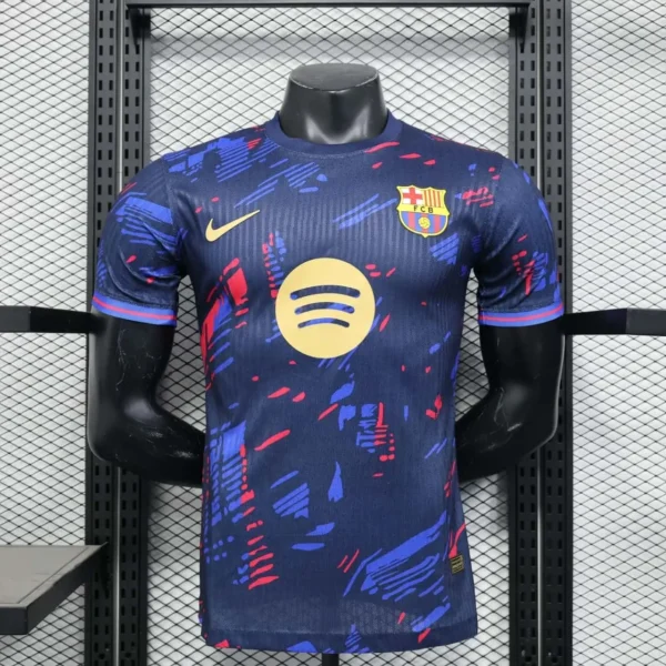 Barcelona 2025-26 Blue Red Brushstroke Special Edition Jersey Player Version