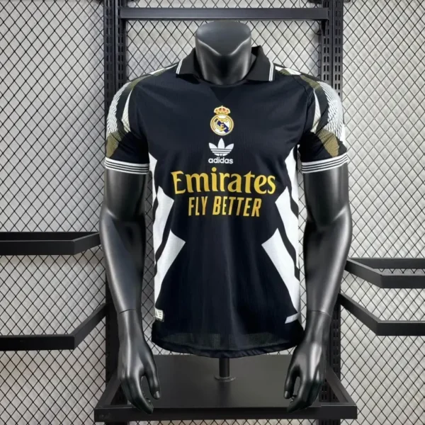 Real Madrid 2025-26 Black White Panel Special Edition Jersey Player Version