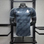 Real Madrid 2025-26 Dark Grey Geometric Co-Branded Jersey Player Version