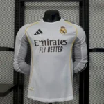 Real Madrid 2025-26 Home Long Sleeve Jersey Player Version