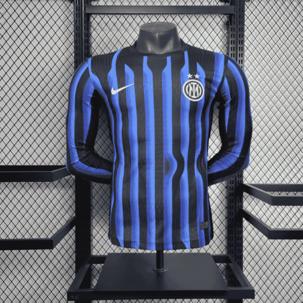 Inter Milan 2025-26 Home Long Sleeve Jersey Player Version