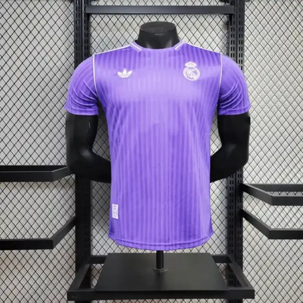 Real Madrid 2025-26 Purple Stripe Co-Branded Jersey Player Version