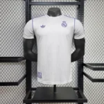 Real Madrid 2025-26 White Purple Trim Co-Branded Jersey Player Version