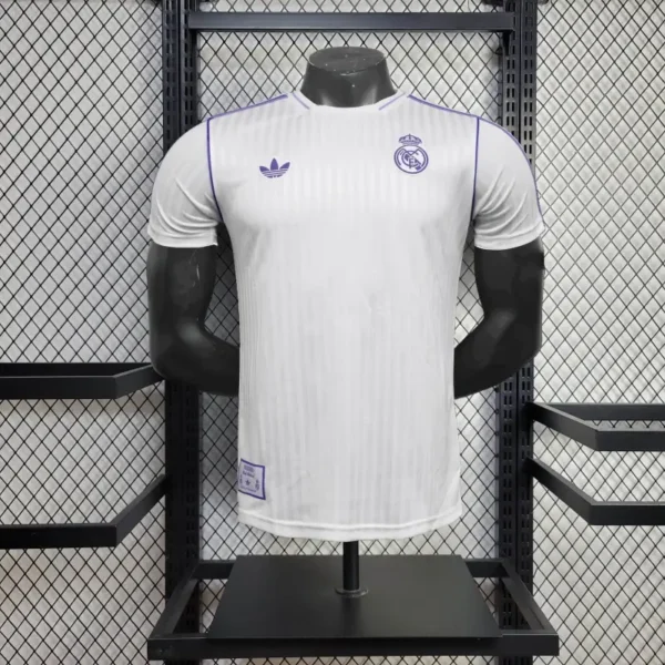 Real Madrid 2025-26 White Purple Trim Co-Branded Jersey Player Version