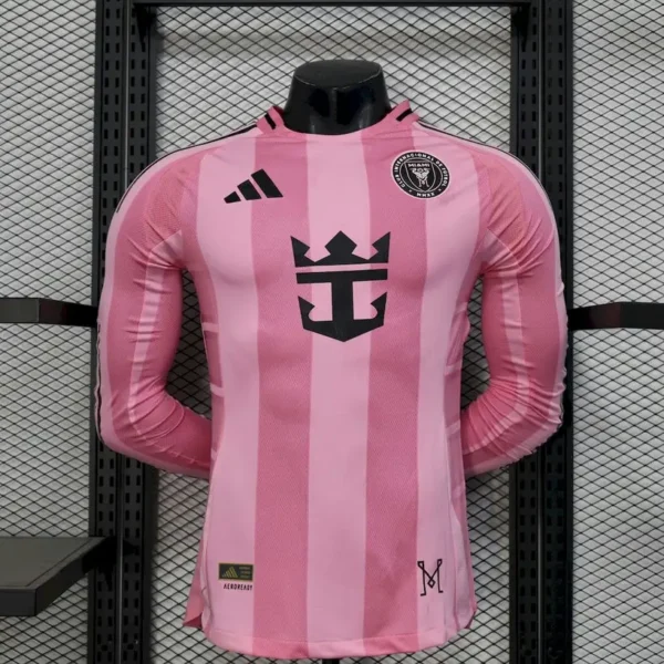 Inter Miami CF 2025-26 Home Long Sleeve Jersey Player Version
