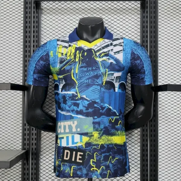 Manchester City 2025-26 Blue Graffiti Special Edition Jersey Player Version