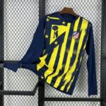 Atletico Madrid 2025-26 Blue Yellow Pre-Match Training Long Sleeve Jersey