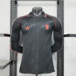 Manchester United 2025-26 Black Red Special Edition Long Sleeve Jersey Player Version
