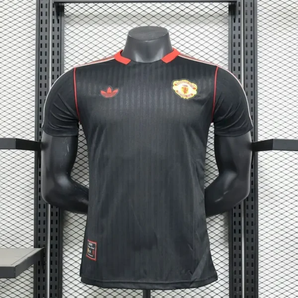 Manchester United 2025-26 Black Red Stripes Special Edition Jersey Player Version