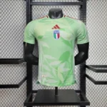 Italy 2025-26 Light Green Leaf Training Jersey Player Version