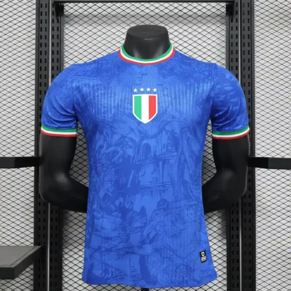 Italy 2025-26 Sky Blue Pattern Special Edition Jersey Player Version