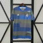 Real Madrid 2025-26 Blue Stripes Training Jersey