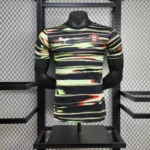 Portugal 2025-26 Black Brushstroke Training Jersey Player Version