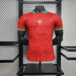 Portugal 2025-26 Red Geometric Anniversary Edition Jersey Player Version