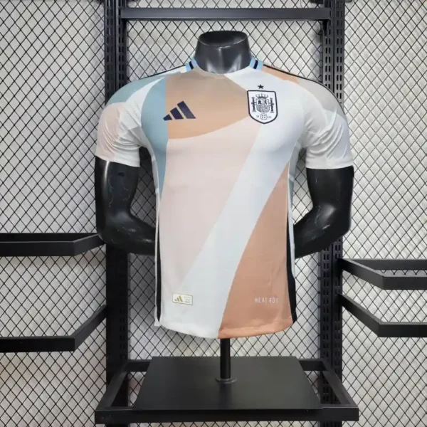 Spain 2025-26 White Beige Blue Training Jersey Player Version