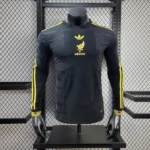 Mexico 2025-26 Gold Cup Edition Black Gold Long Sleeve Jersey Player Version