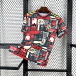 Real Madrid 2025-26 Red Black Food Menu Graphic Special Edition Jersey