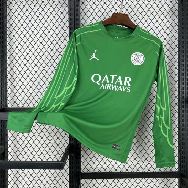 PSG 2025-26 Green Goalkeeper Long Sleeve Jersey