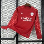 PSG 2025-26 Red Goalkeeper Long Sleeve Jersey