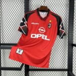 AC Milan 1998-99 Red Away Retro Jersey
