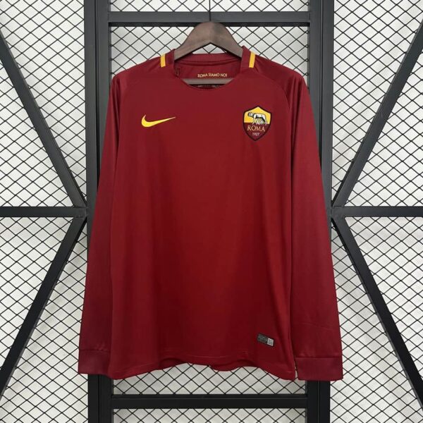 AS Roma 2017-18 Home Retro Long Sleeve Jersey